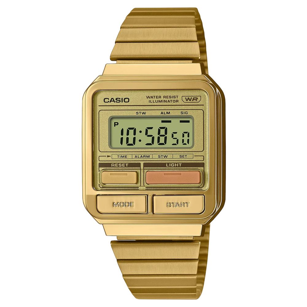 

Часы из стали и золота Casio