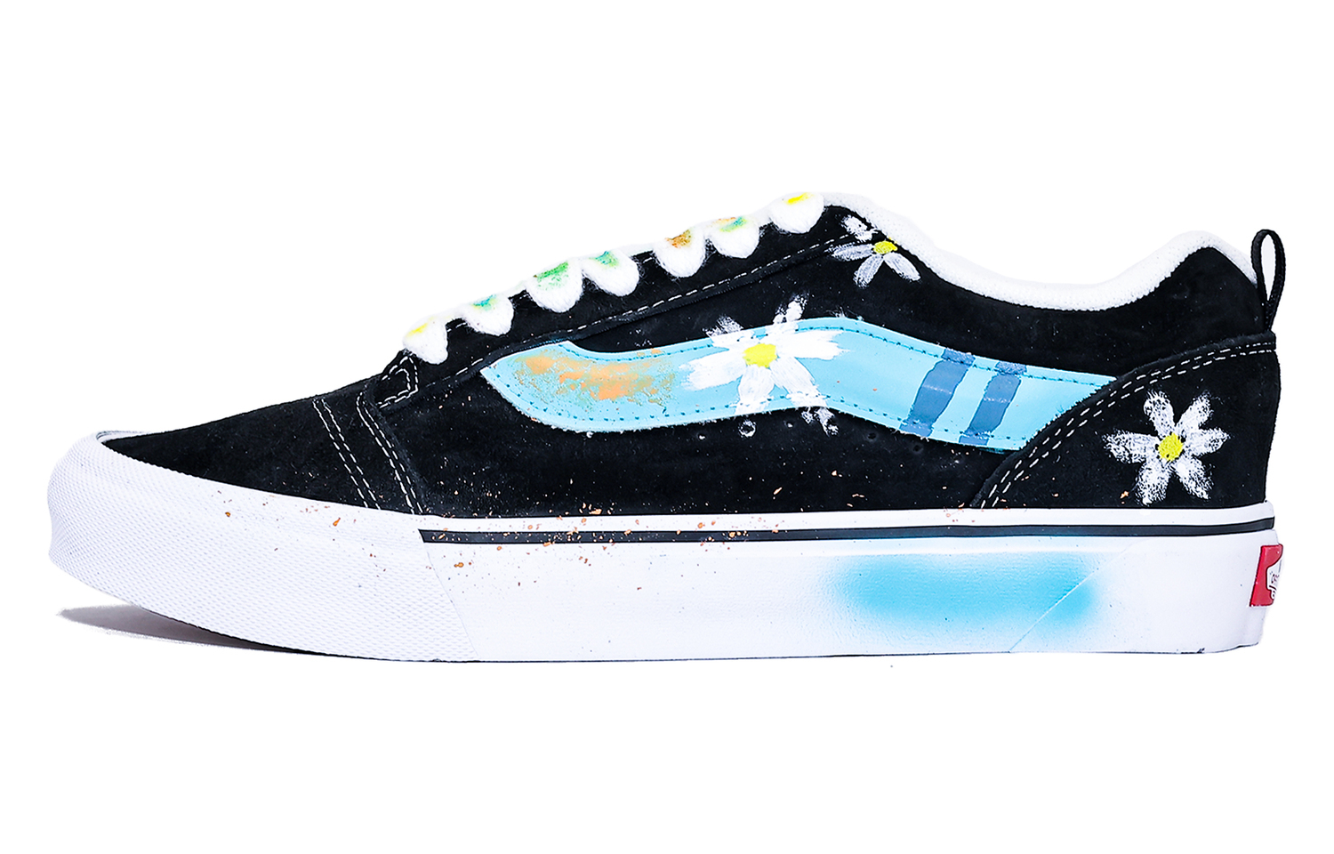 Vans Knu Skool устойчивые к истиранию низкие кроссовки для скейтбординга Unisex Blue Multicolor — фото 3