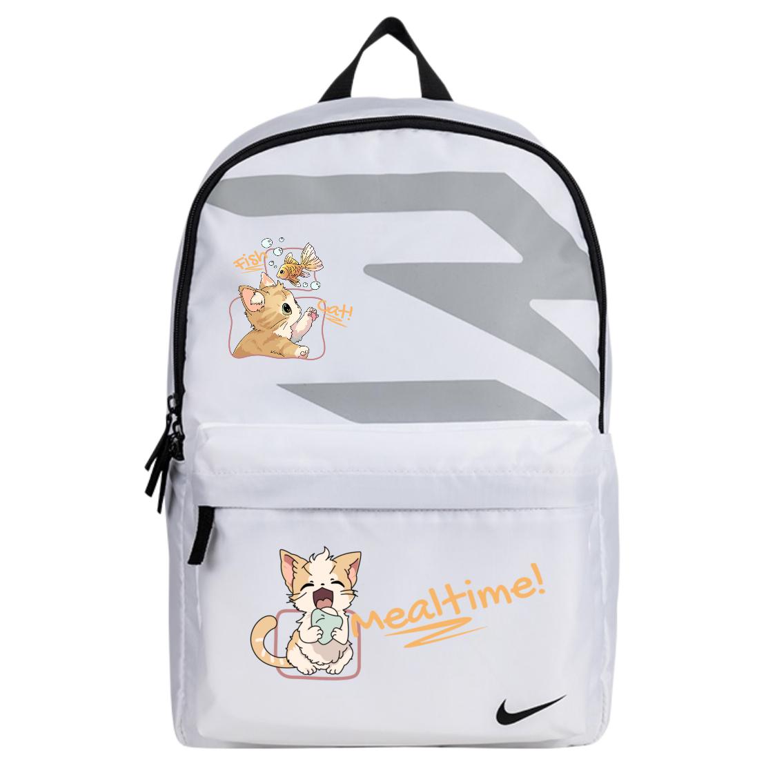 

Nike Полиэстеровый рюкзак унисекс белый, cat