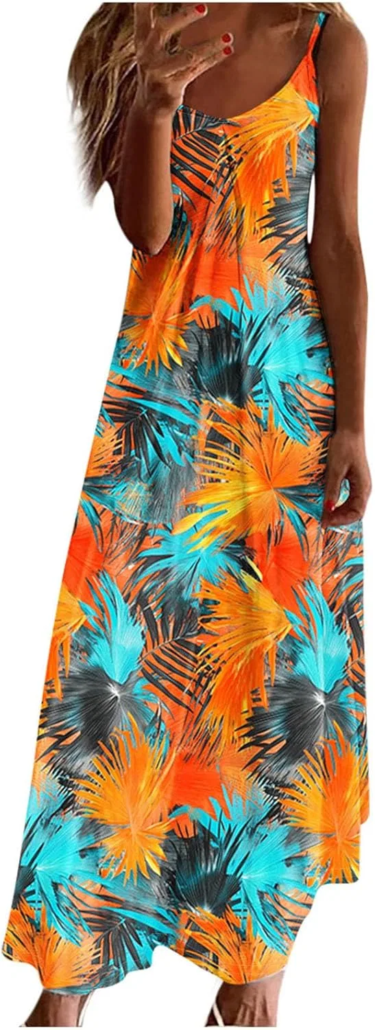 Макси-платье цветочное женское, 21-multicolor