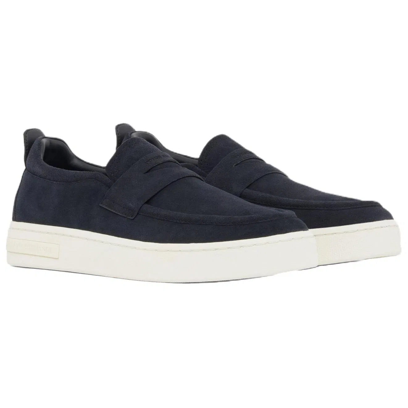 Полуботинки Casual Leather Navy Blue ARMANI EXCHANGE — фото 4