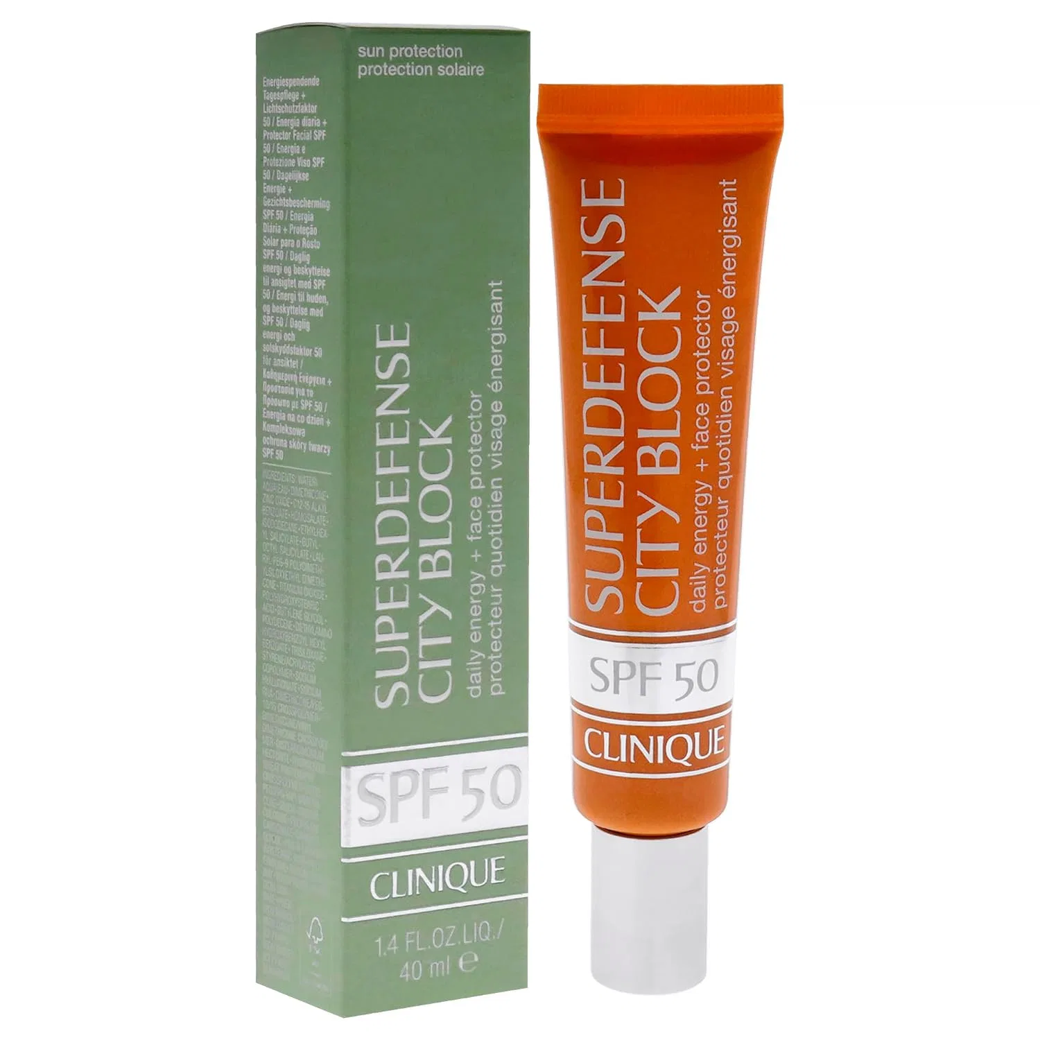 Крем для лица SPF50 CLINIQUE Защитный Superdefense City Block Broad Spectrum Daily Energy + Face Protector, ‎ — фото 3
