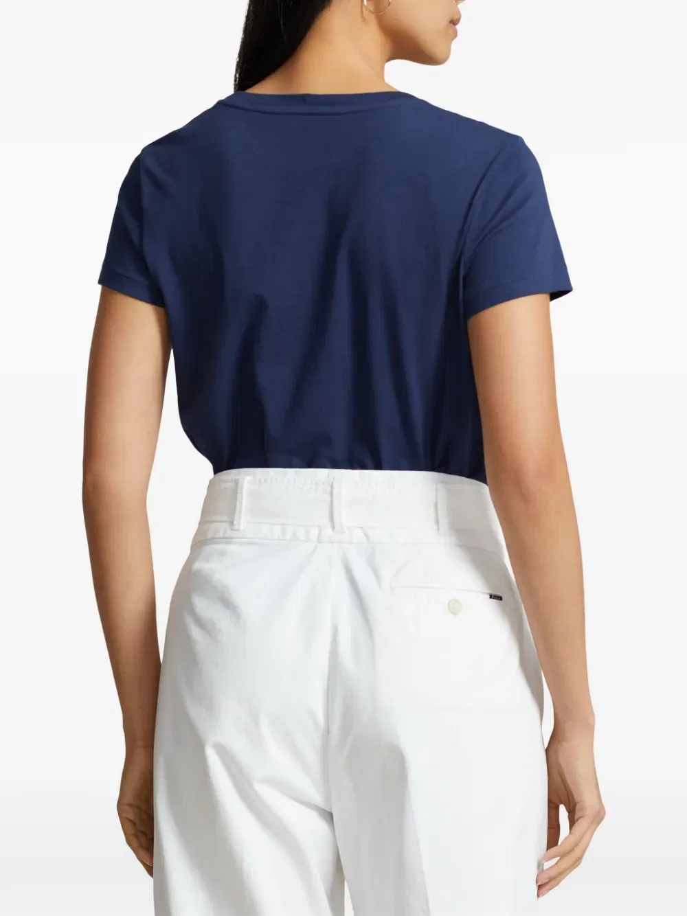 Футболка с V-образным вырезом и короткими рукавами Polo Ralph Lauren, синий — фото 4