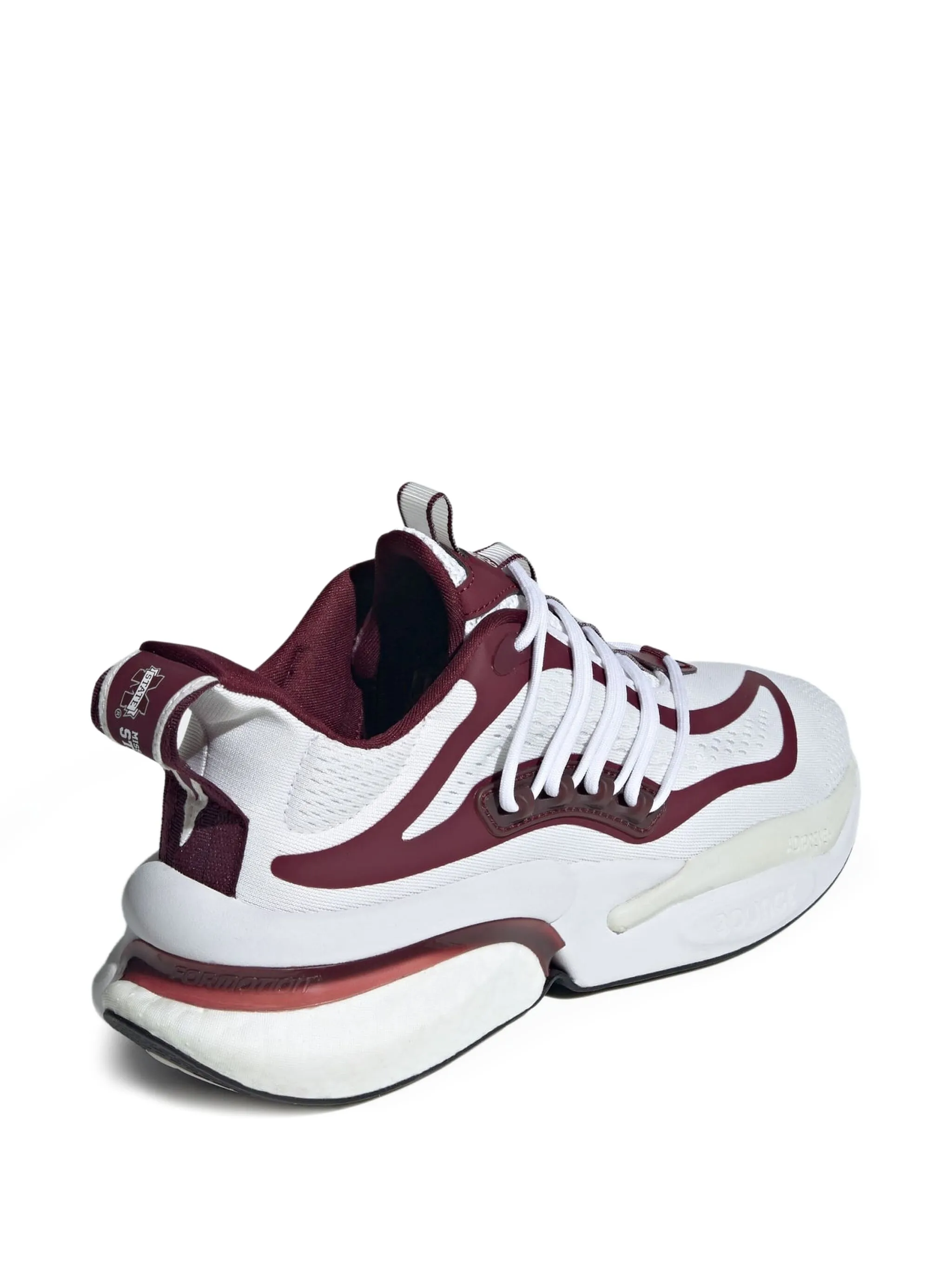 Кроссовки Mississippi State Alphaboost V1 Cloud White/Team Maroon/Cool Adidas, белый — фото 2