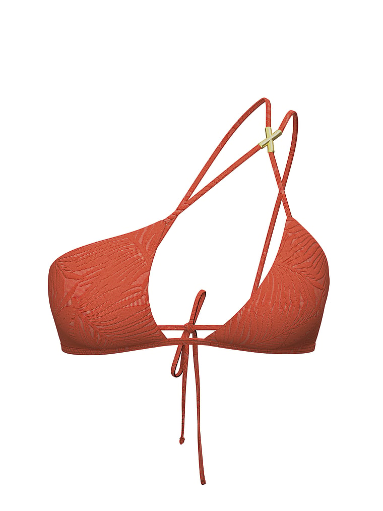 Бикини-топ Victoria'S Secret Swim на одно плечо, оранжево-коричневые листья — фото 3
