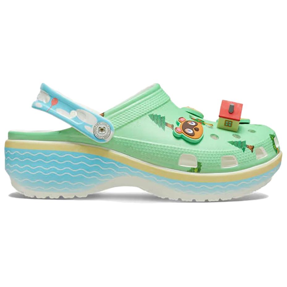 Crocs Animal Crossing x Platform Clog Clogs Unisex Green — фото 3