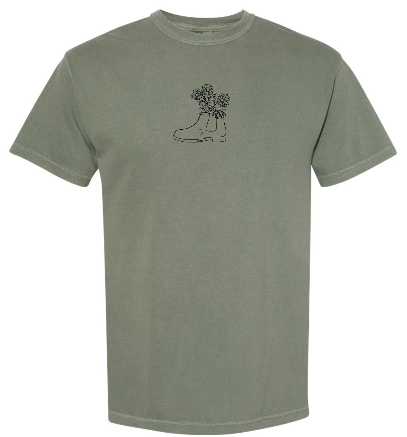 

Рубашка из цветочного сапога с мхом Comfort Colors, moss, Зеленый, Рубашка из цветочного сапога с мхом Comfort Colors, moss