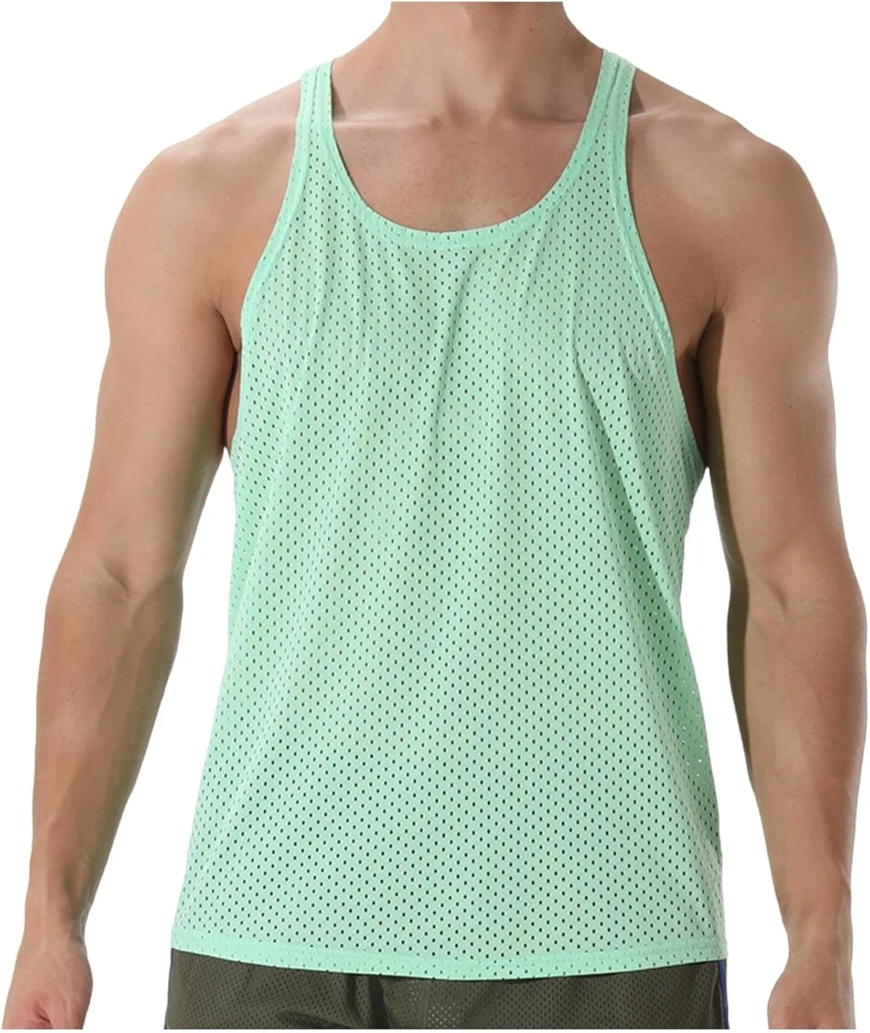 Маска для бега мужская Racerback Breathable Mesh Solid, Green