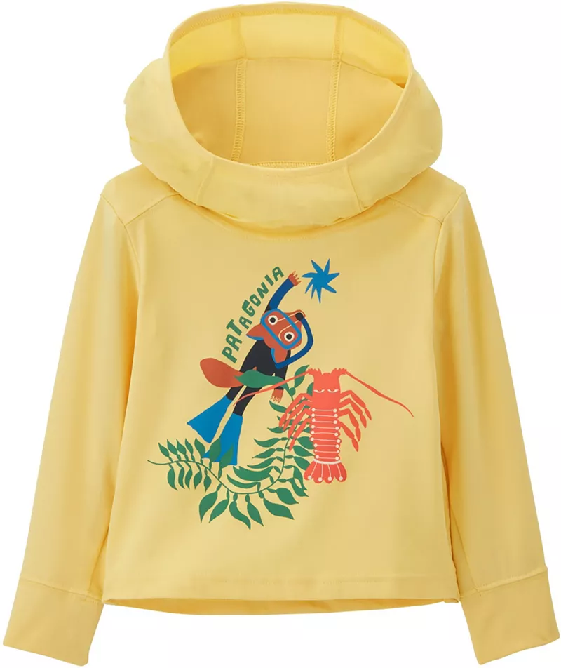 

Толстовка Patagonia Infants Capilene Cool из легкого материала с защитой от влаги и защитой от влаги (UPF), цвет Foxplorer/Milled Yellow