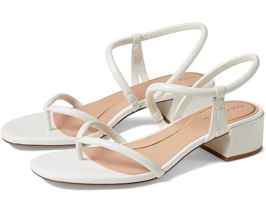 

Туфли Cole Haan Calli Thong Block Heel Sandal 40 mm, цвет Egret Leather