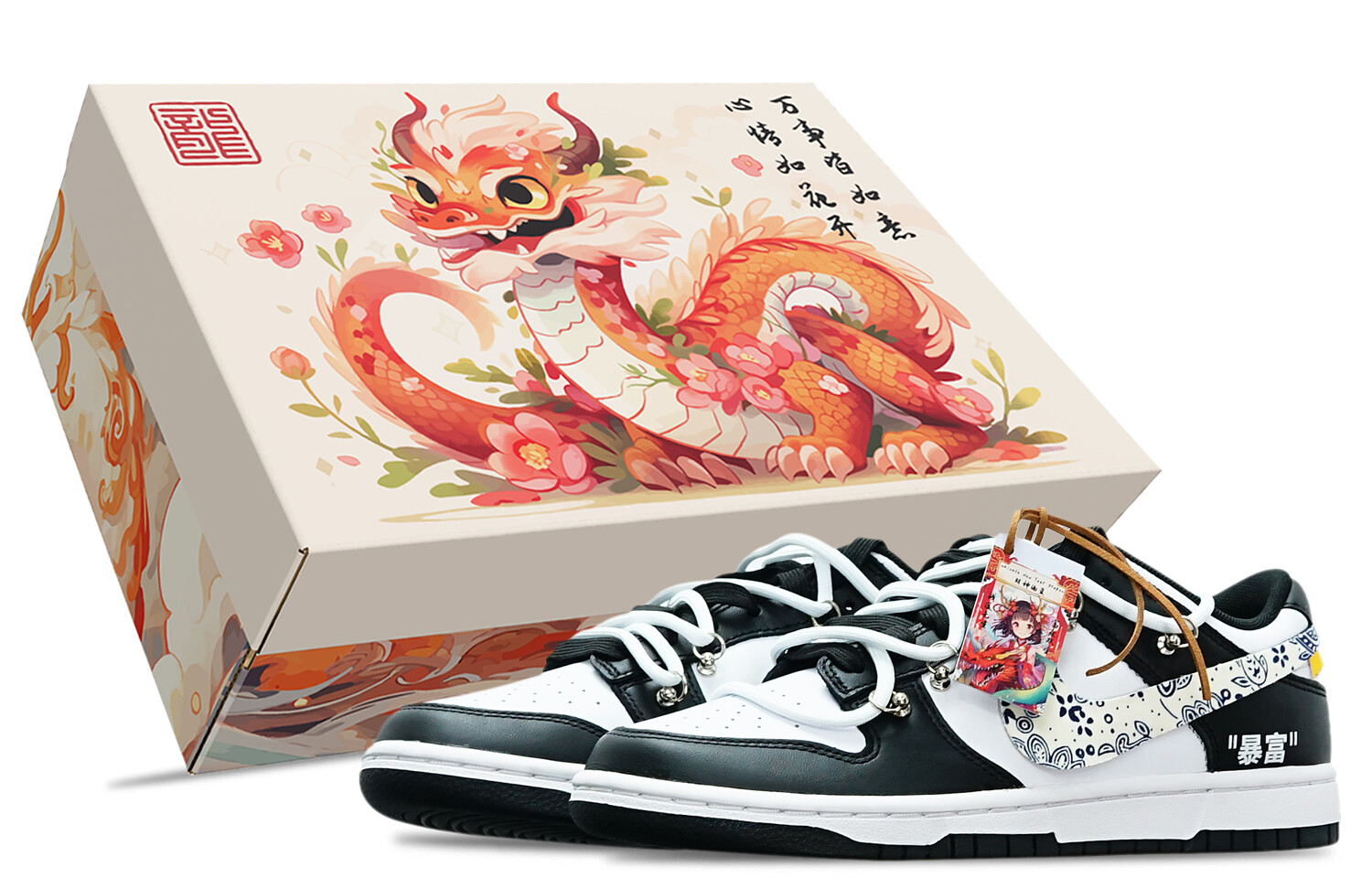 

Кроссовки Nike Dunk Skateboarding Shoes Men Low-top Black/white, синий