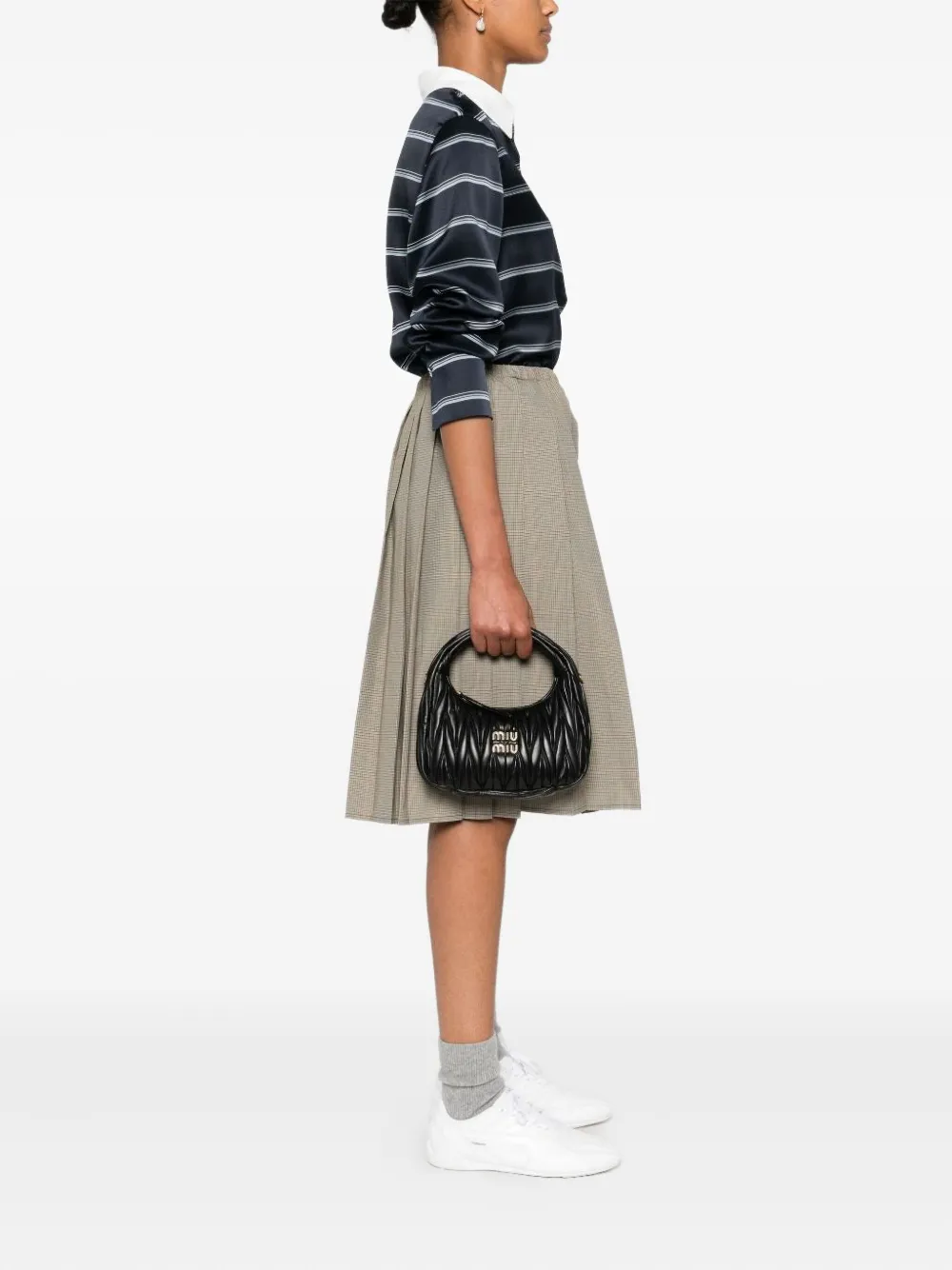 

Стеганая сумка-тоут Wander Miu Miu, черный