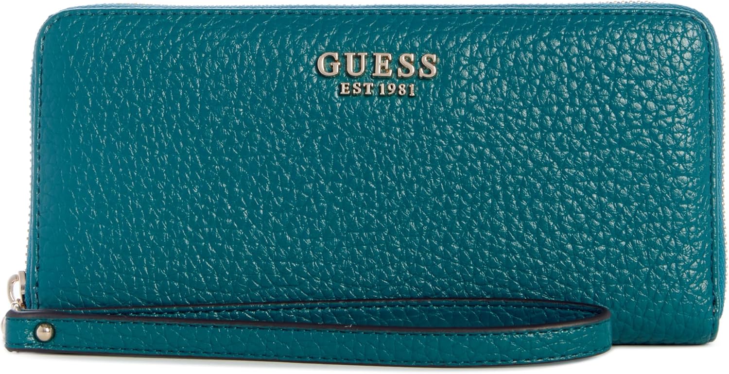 

GUESS Women's Marsha большой кошелек на молнии, Teal