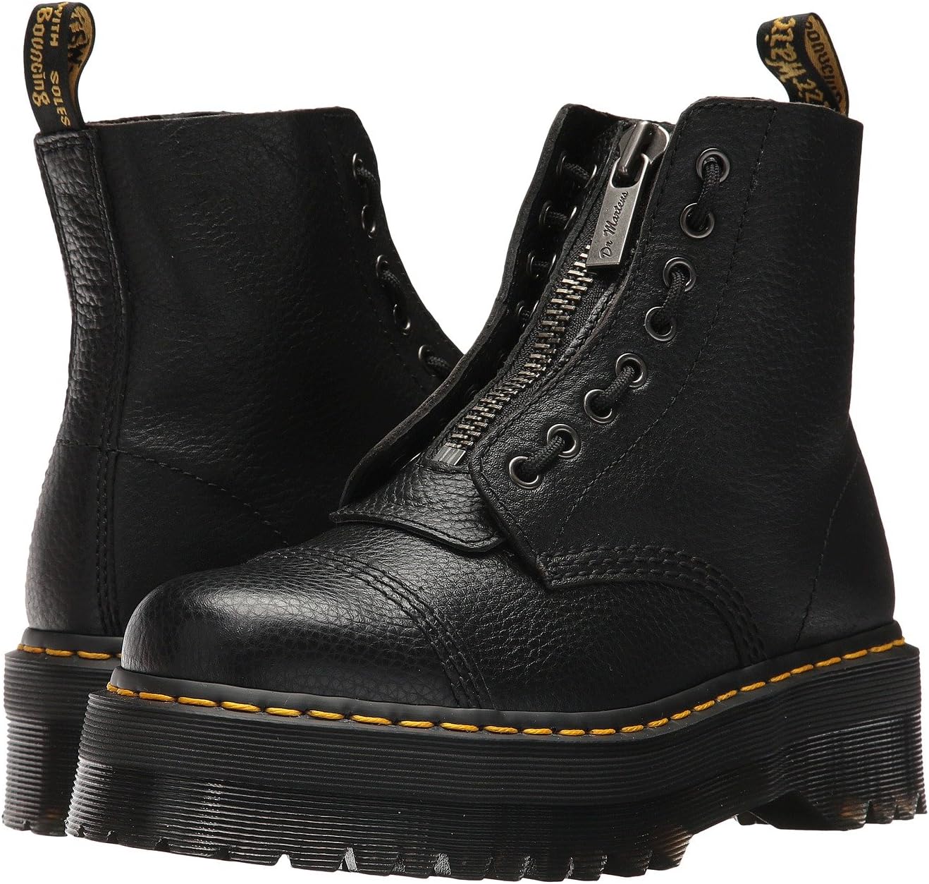 

Ботильоны Sinclair Milled Nappa Leather Platform Boots Dr. Martens, цвет Black Milled Nappa