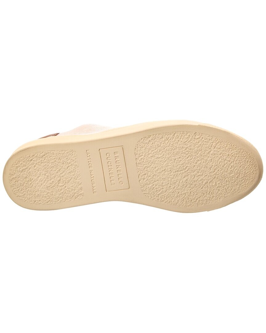 

Кроссовки Brunello Cucinelli из парусины и кожи, мультиколор