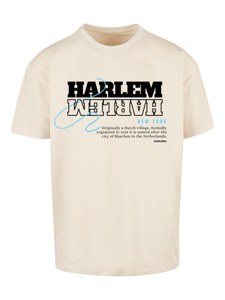 

F4NT4STIC Свободная футболка большого размера Harlem OVERSIZE T-SEE песочного цвета, Бежевый, F4NT4STIC Свободная футболка большого размера Harlem OVERSIZE T-SEE песочного цвета