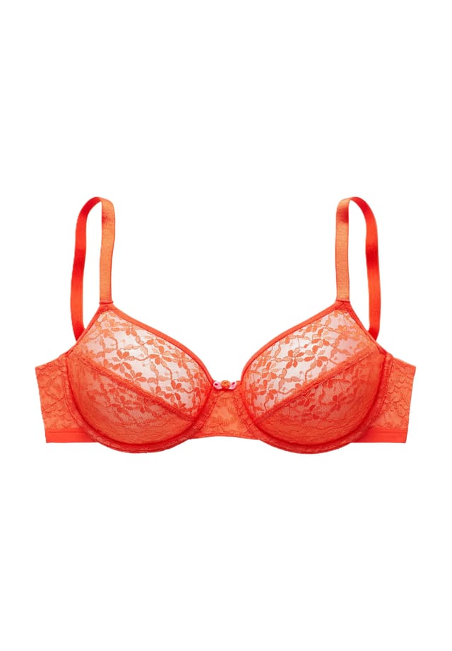

Кружевной бюстгальтер на косточках Lascana, цвет 28589 tangerine