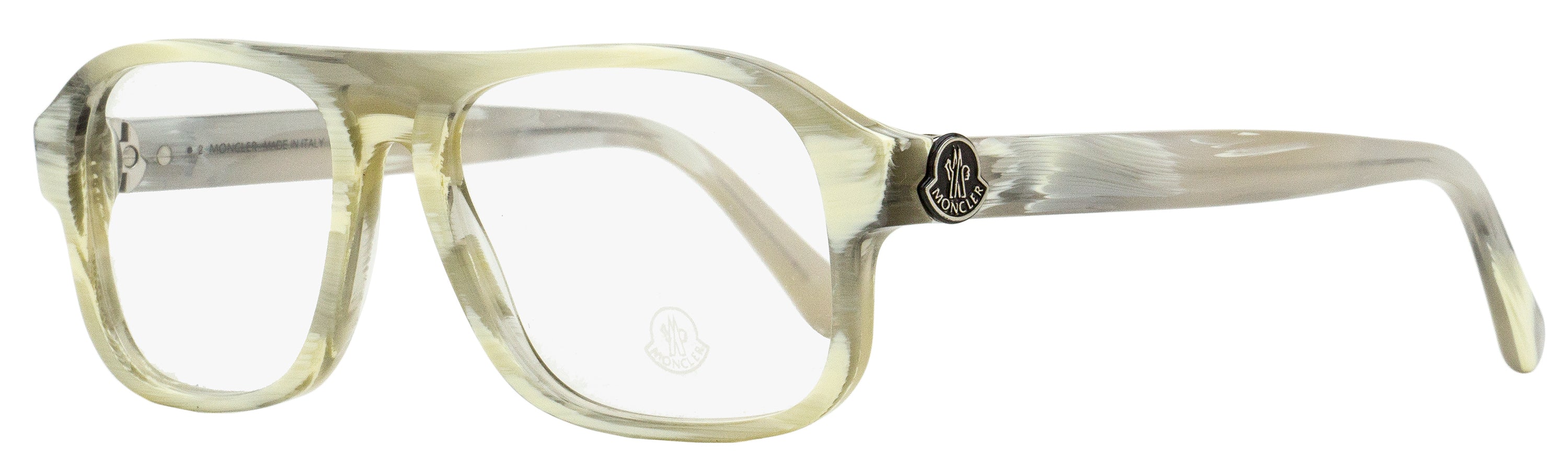 

Moncler Мужские прямоугольные очки ML5198 060 бежевый рог 54 мм