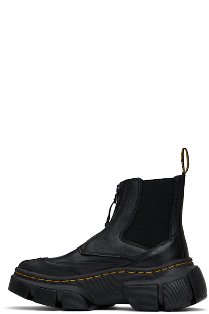 Черные кожаные ботинки челси DXML на молнии Dr. Martens — фото 3