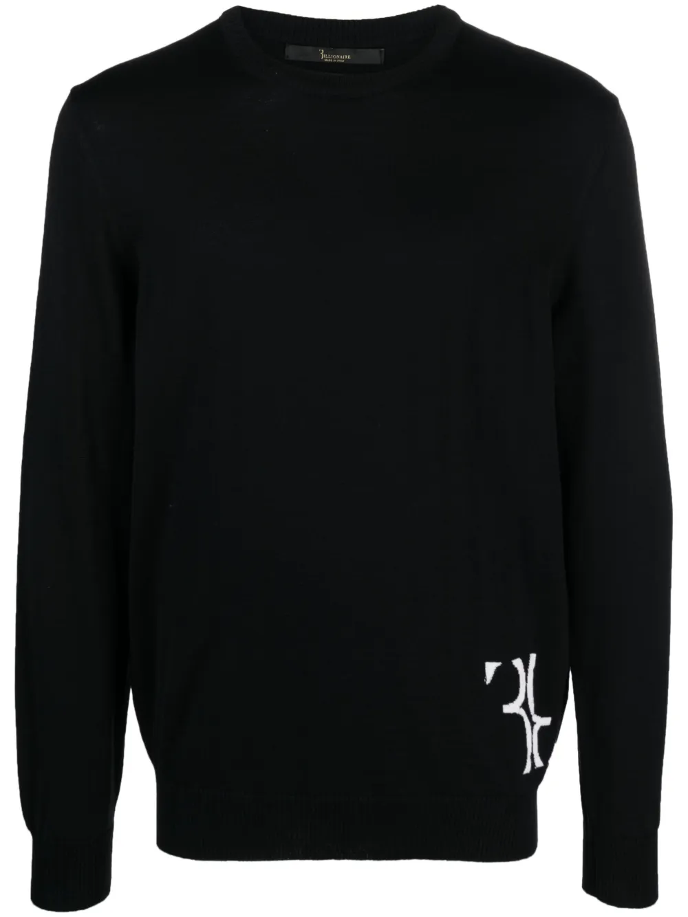 

Джемпер с вышитой монограммой Billionaire, черный