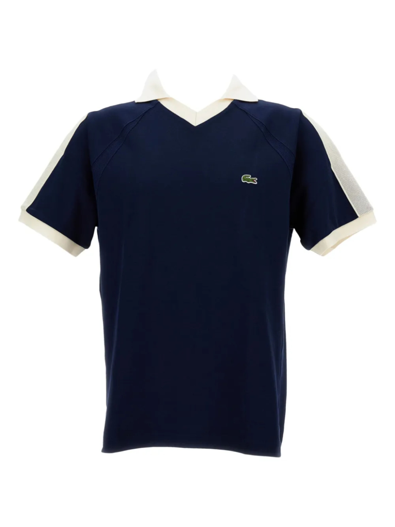 

Футболка Lacoste с V-образным вырезом и вставками, синий