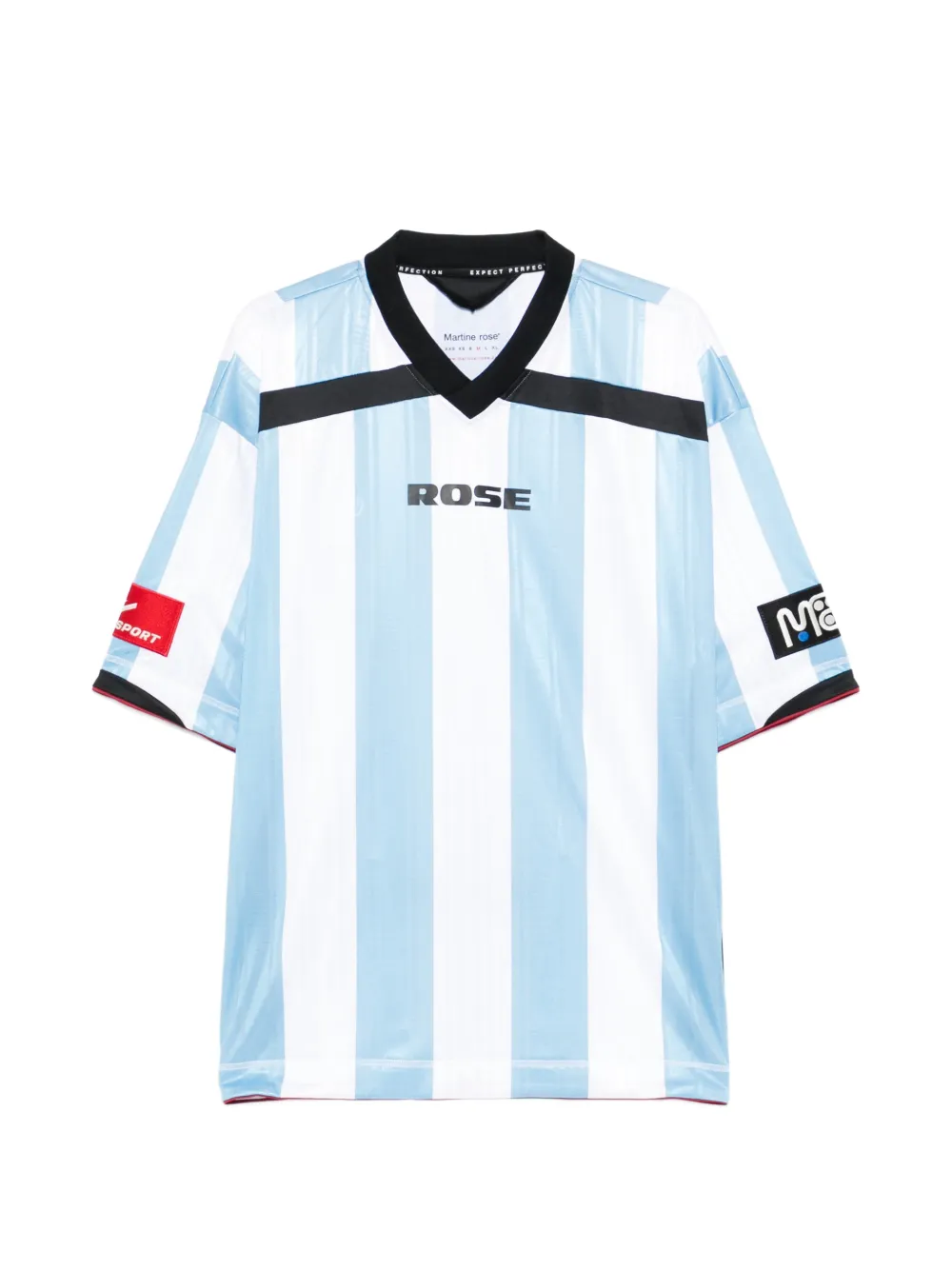 

Полосатая футбольная футболка Martine Rose, синий