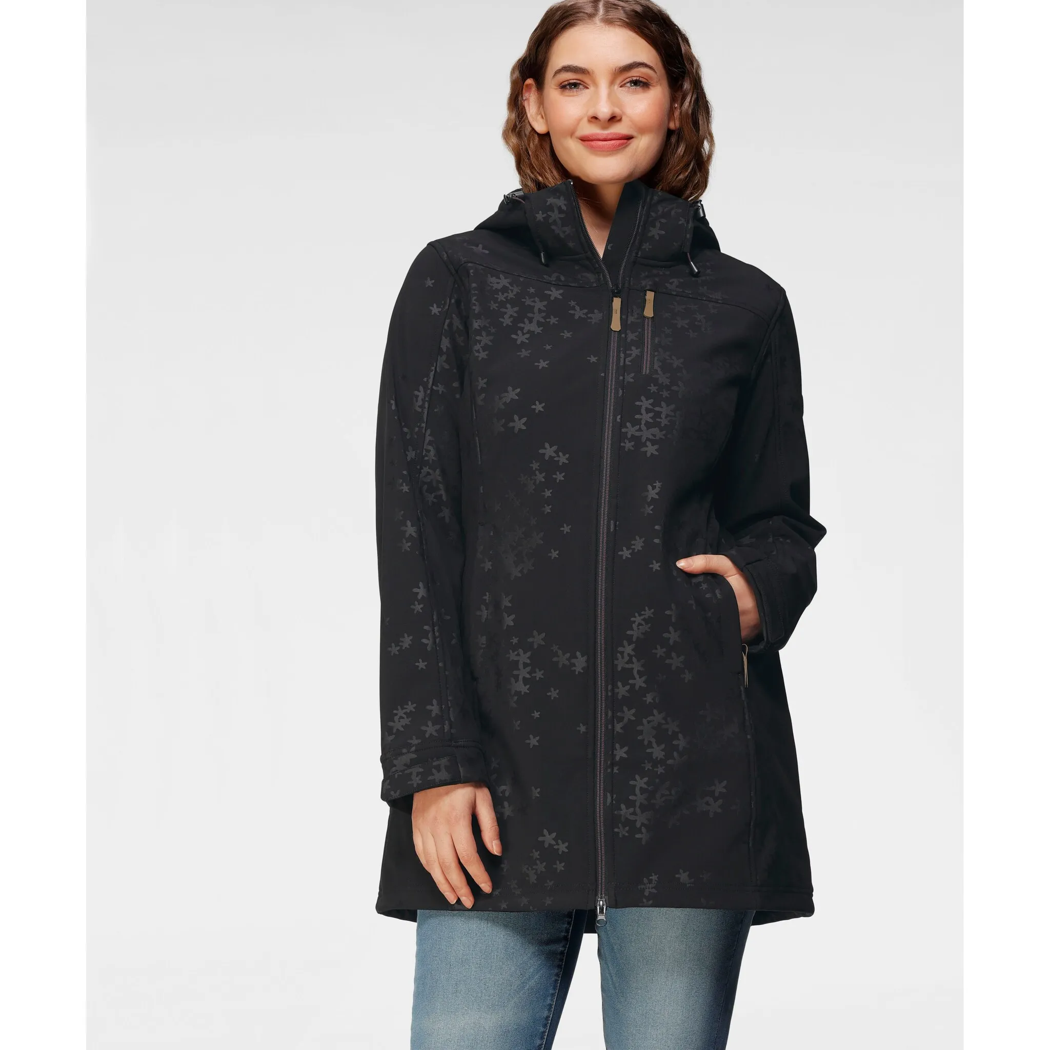 

Пальто Polarino Softshell, водо- и ветроотталкивающее, а также дышащее, черный