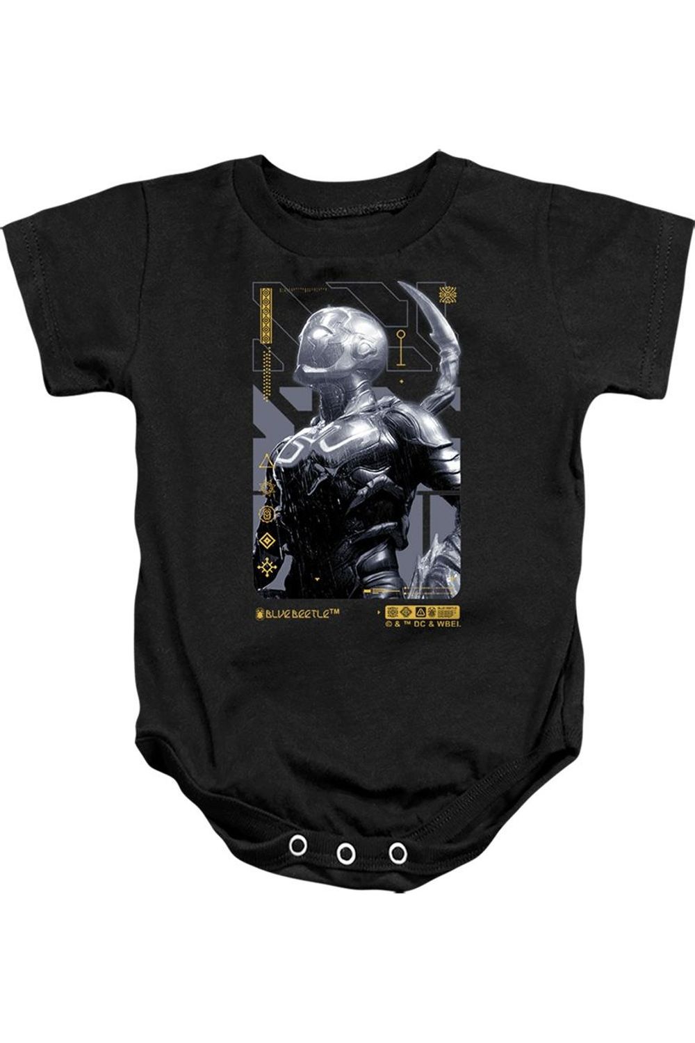 

Детский комбинезон «Головы жука» (2023) Gildan, черный