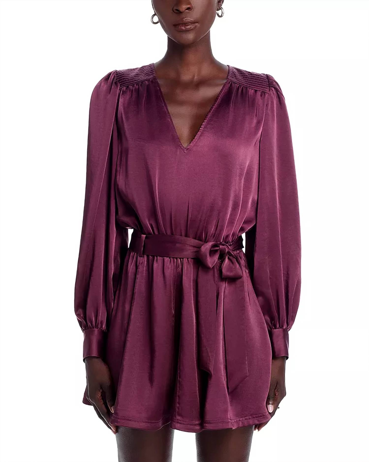 

Мини-платье Montana с поясом в цвете "Пино Нуар" Ramy Brook, Pinot Noir