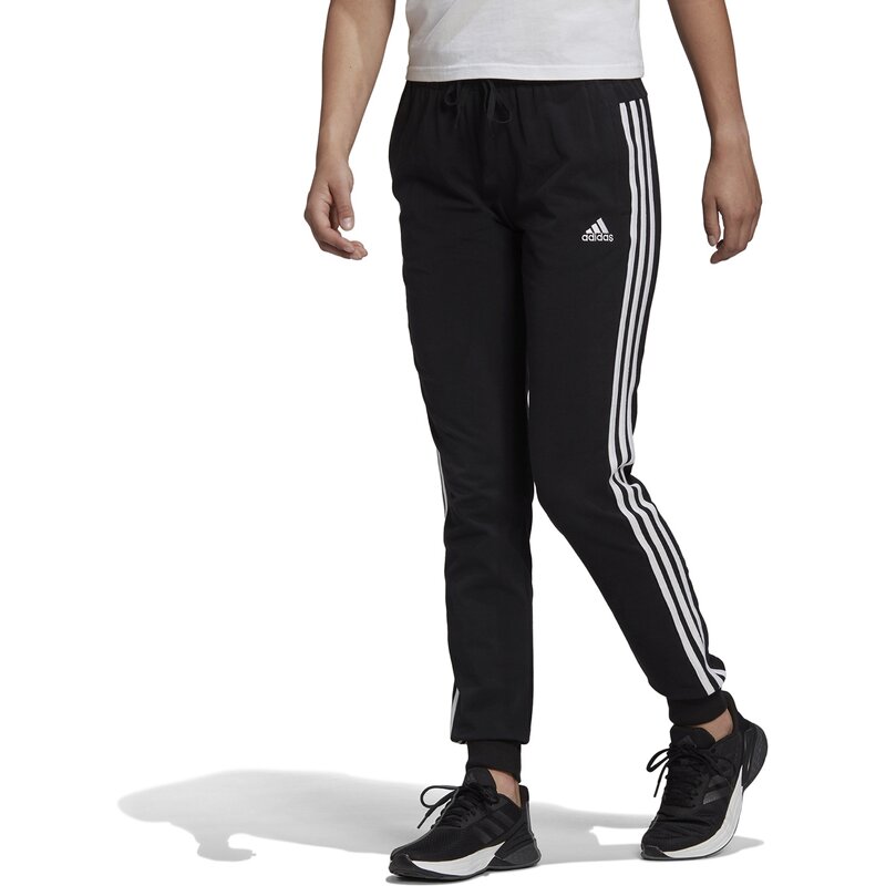 Спортивные брюки Essentials из однотонного джерси с тремя полосками Adidas, черный — фото 2