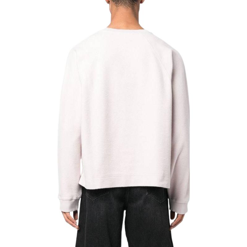Свитшот с вышитым логотипом Acne Studios, светло-розовый — фото 4