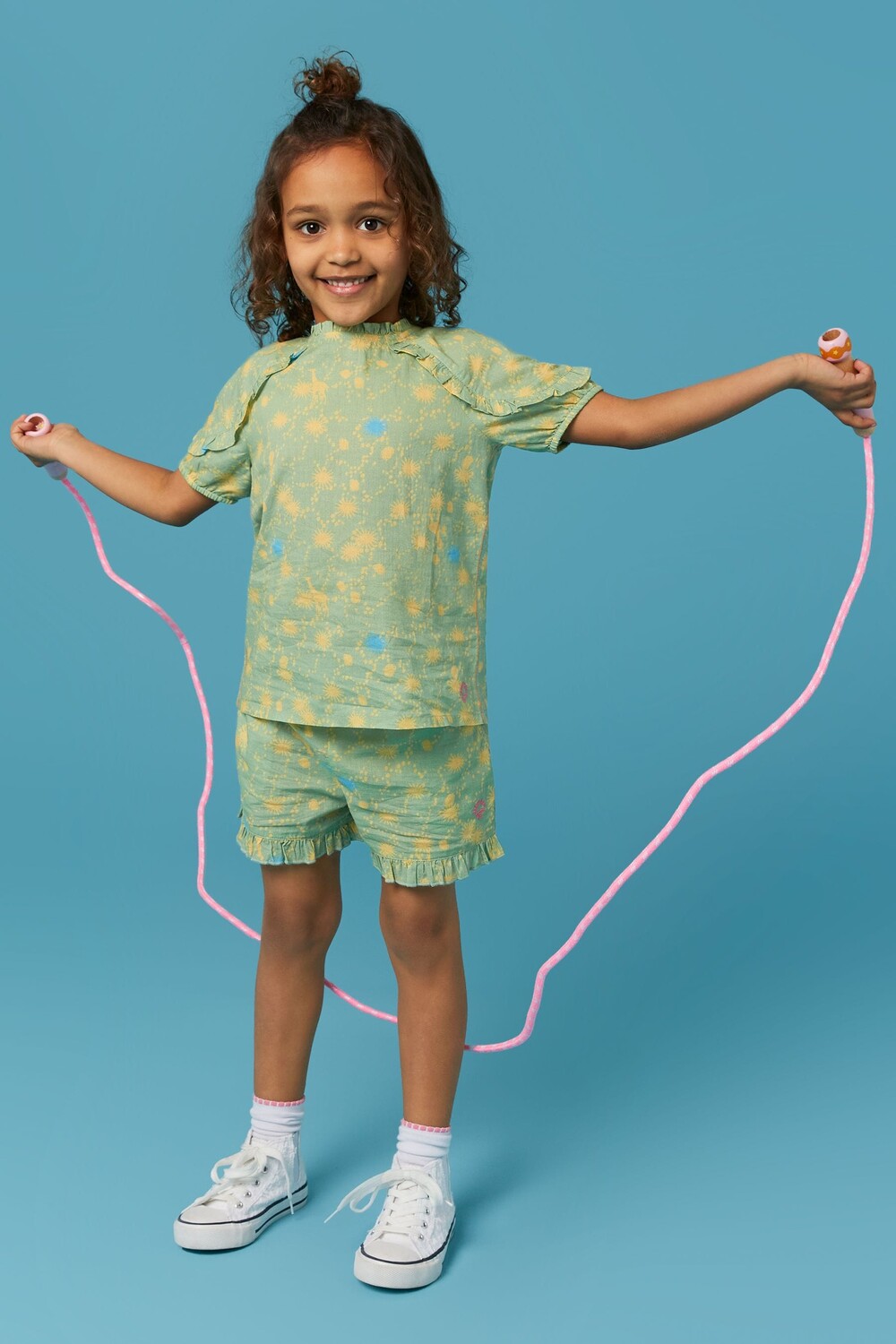 

Пижамные трусы Nina из органического хлопка и тканые шорты с принтом в мелкую клетку White Stuff, зеленый