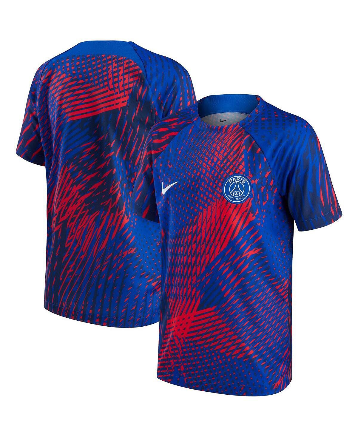 

Мужская синяя предматчевая футболка Paris Saint-Germain 2022/23 Nike, Синий, Мужская синяя предматчевая футболка Paris Saint-Germain 2022/23 Nike
