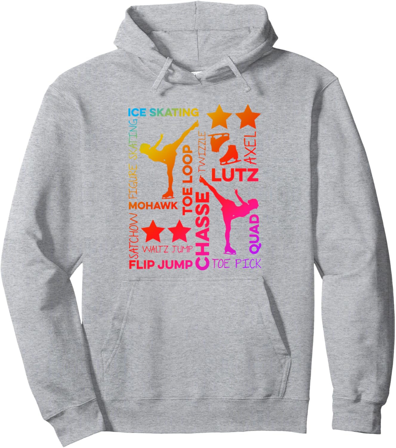

Худи в стиле ретро с графическим принтом, посвященным фигурному катанию на коньках и фигурному катанию, зимняя толстовка Ice Skating Gift Idea Ice Skater Figure Skating, серый