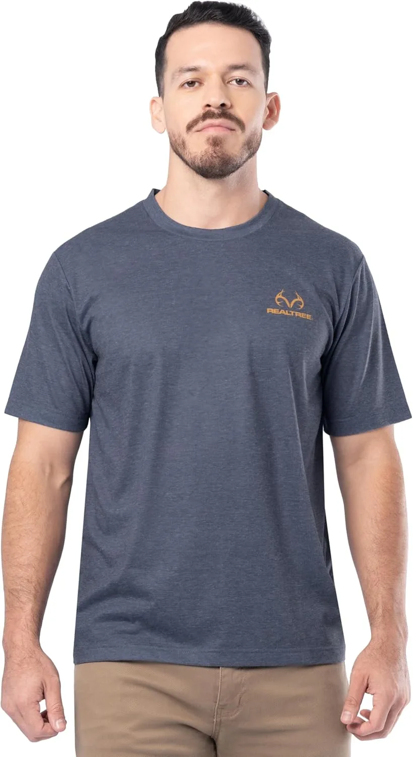

Realtree мужская футболка с коротким рукавом и принтом, влагоотводящая легкая для охоты и активного отдыха