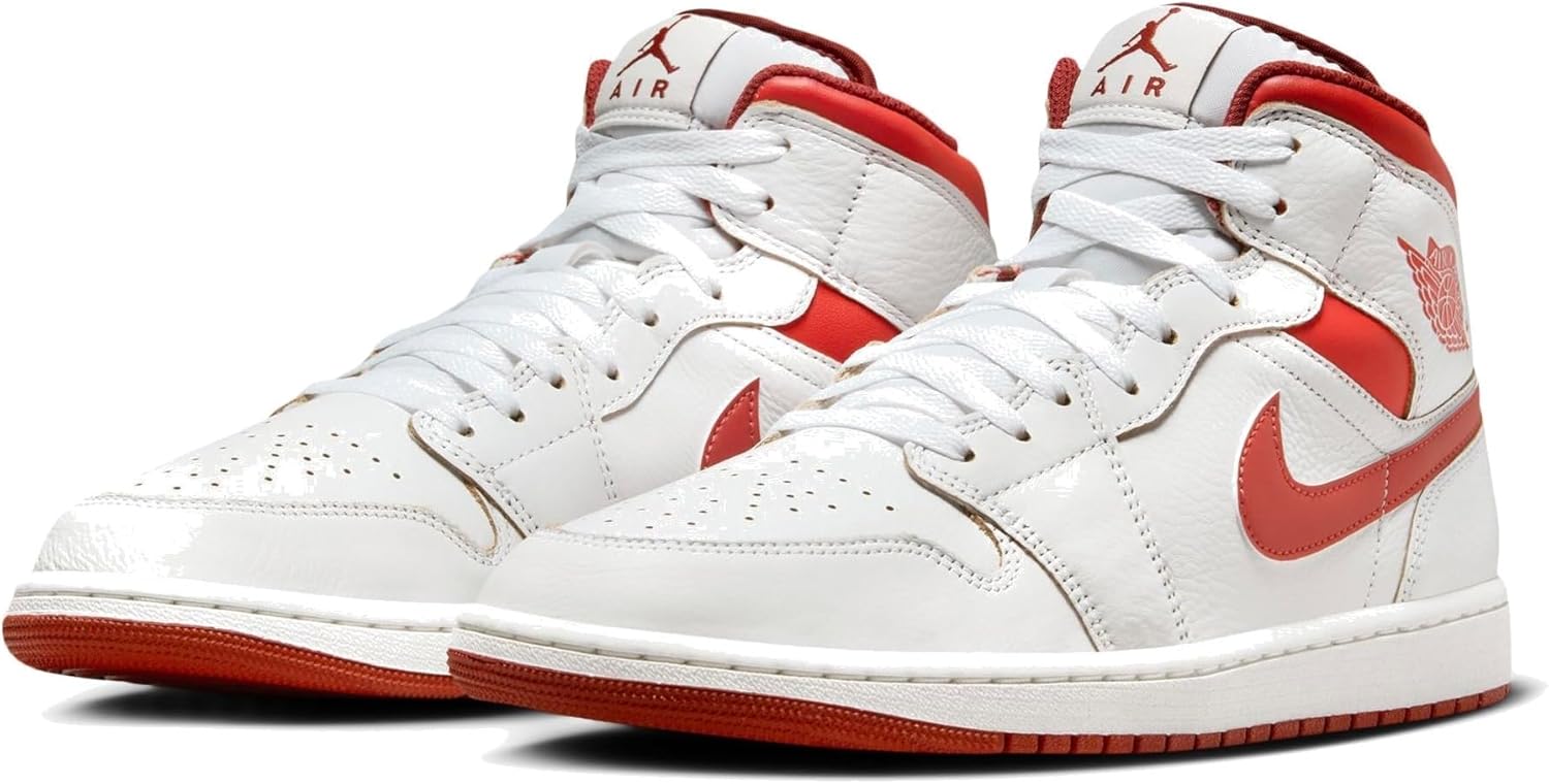 Кроссовки Nike Air Jordan 1 Mid SE для мужчин, White Lobster Dune Red Sail — фото 3