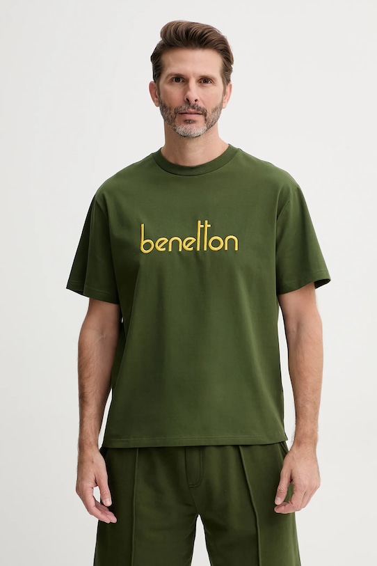 

Хлопковая футболка United Colors Of Benetton, зеленый