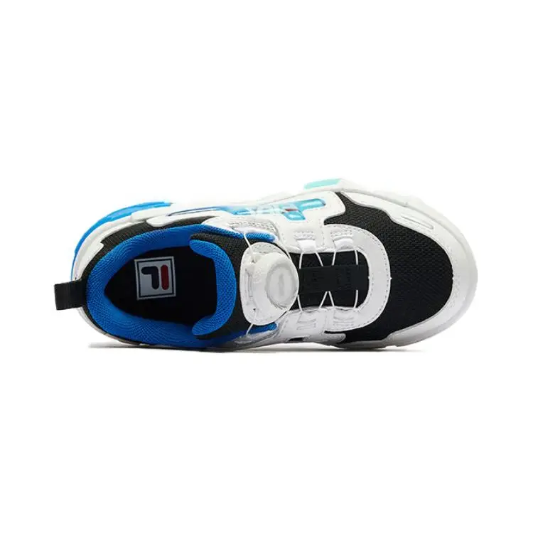 FILA KIDS Детские кроссовки BOA с противоскользящим покрытием, износостойкие, низкие, черные, белые, синие, для детей от 3 до 7 лет — фото 4