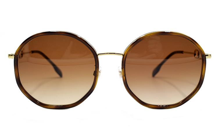 Burberry Солнцезащитные очки женские, Tortoiseshell Gold — фото 2