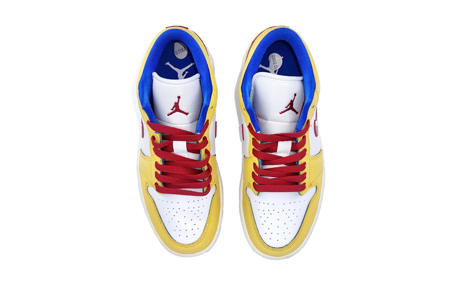 Кроссовки Air Jordan 1 Vintage Basketball Shoes Unisex Low-top Yellow/white/blue, желтый — фото 3