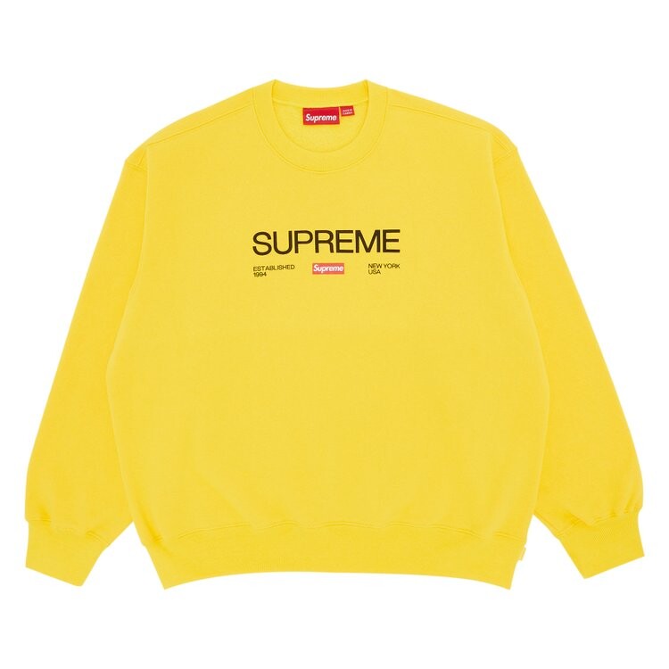 

Толстовка Supreme Established Crewneck, желтый
