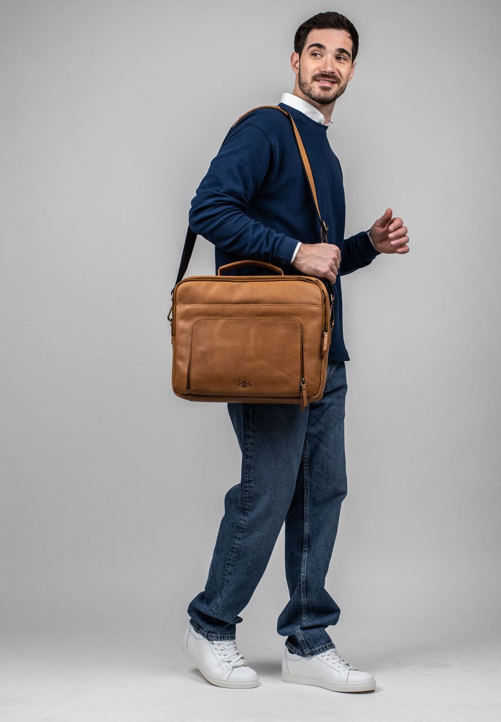 

Портфель XL SMART LAPTOP BAG 15" VINTAGE SID & VAIN, цвет light cognac