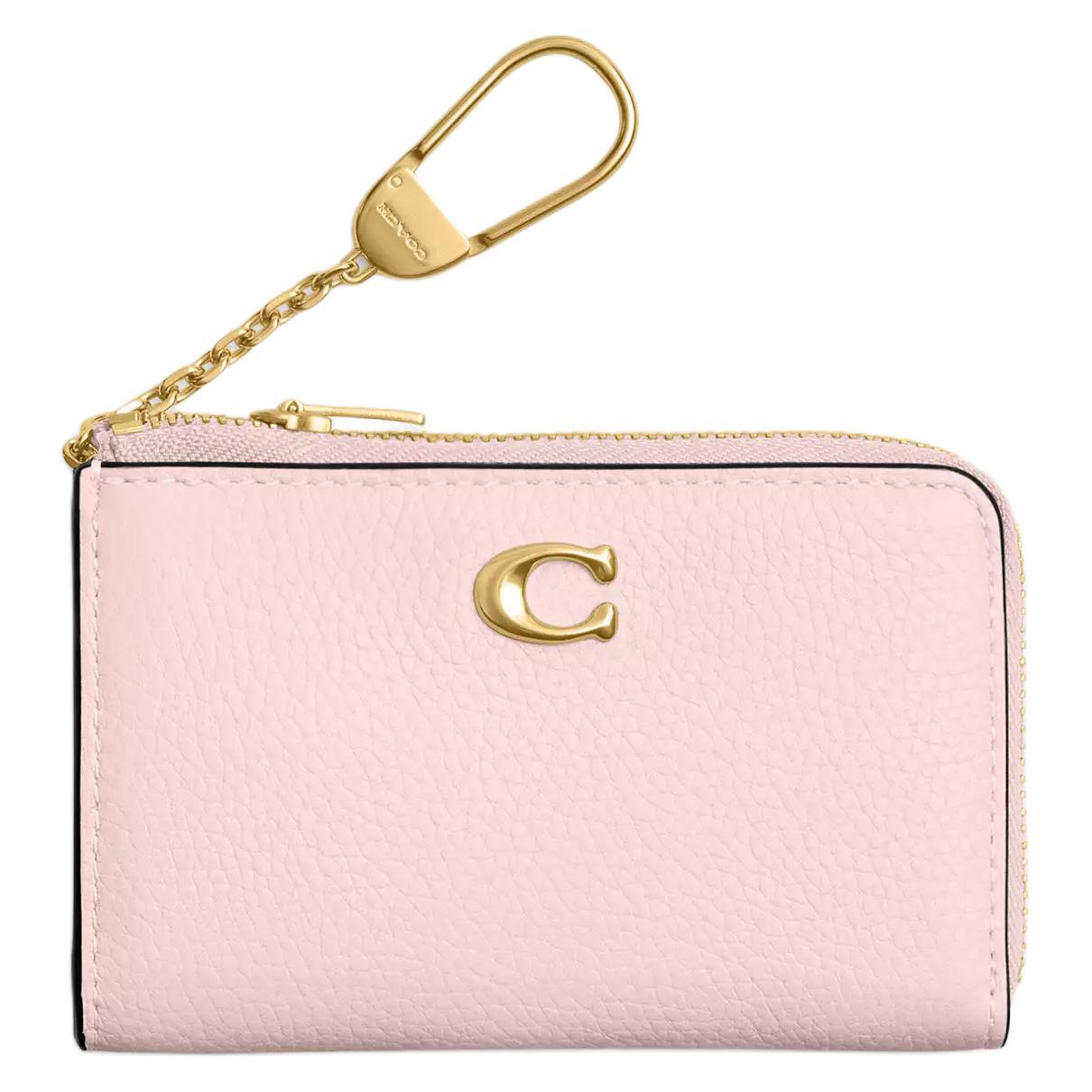 

Мини-кошелек для ключей из полированной каменной кожи Essential Polished Pebble Leather для женщин, цвет Brass & Pink COACH, Brass & Pink, Розовый, Мини-кошелек для ключей из полированной каменной кожи Essential Polished Pebble Leather для женщин, цвет Br