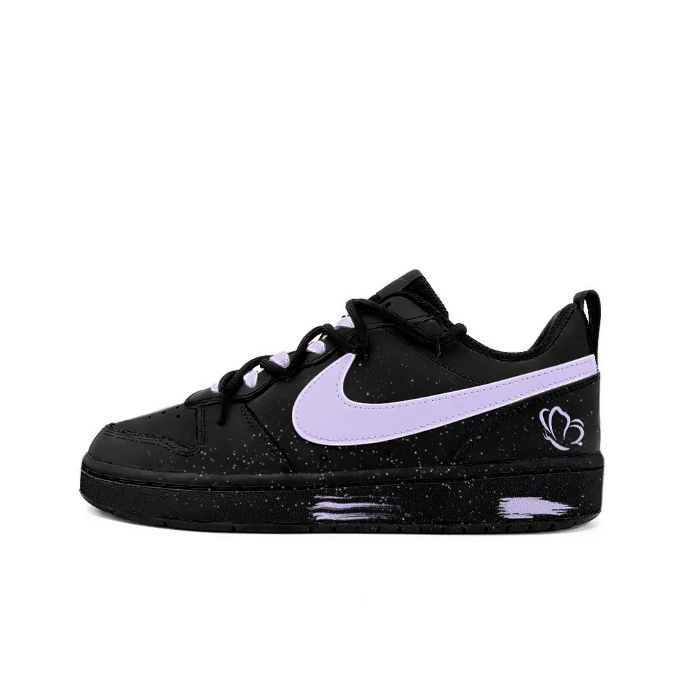 

Кроссовки Nike Court Borough Skateboarding Shoes Women's Low-top Black/purple, черный