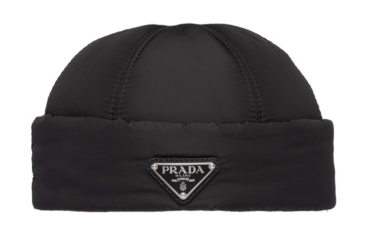 

PRADA Вязаная шапка с утеплителем Re Nylon, Black