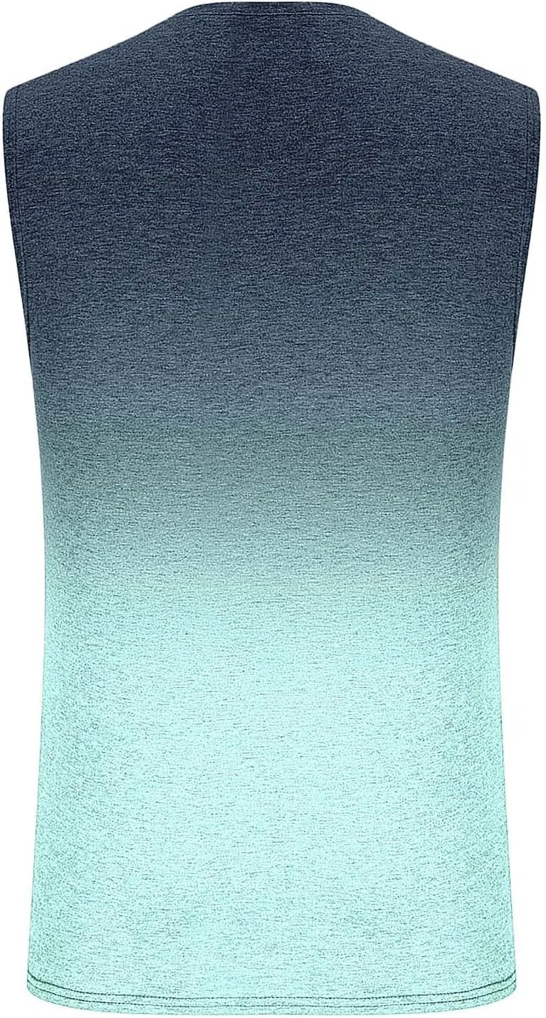 Мужской топ-безрукавка с круглым вырезом, Generic, цвет 2-mint Green — фото 4