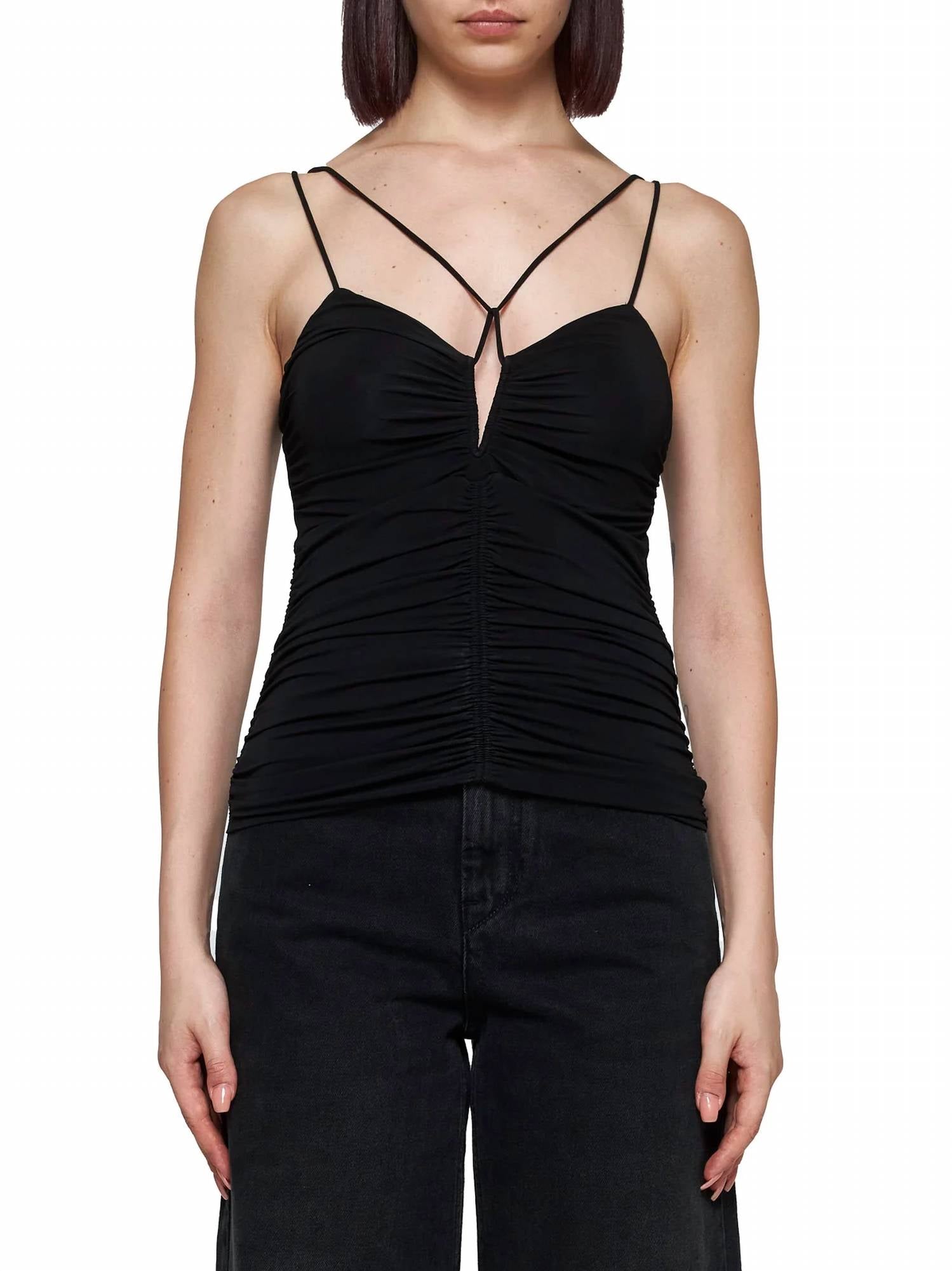 

Топ Лейлы в черном цвете Isabel Marant