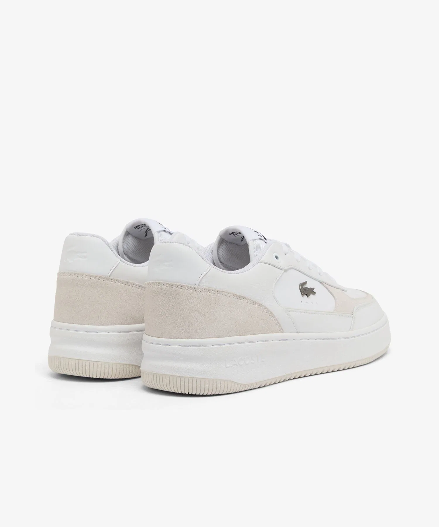 Мужские кроссовки из кожи LACOSTE L001 ACE белые — фото 3