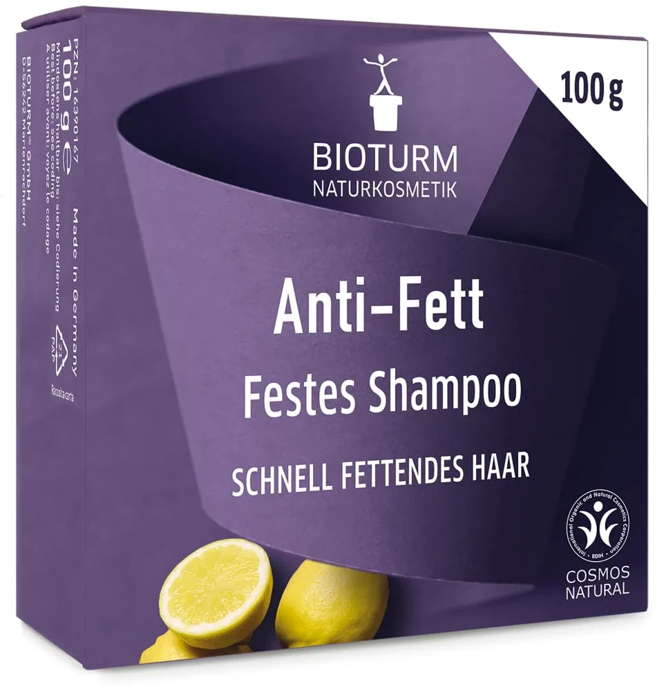 Твердый шампунь BIOTURM Anti-Grease, 6 x 100 г Bioturm