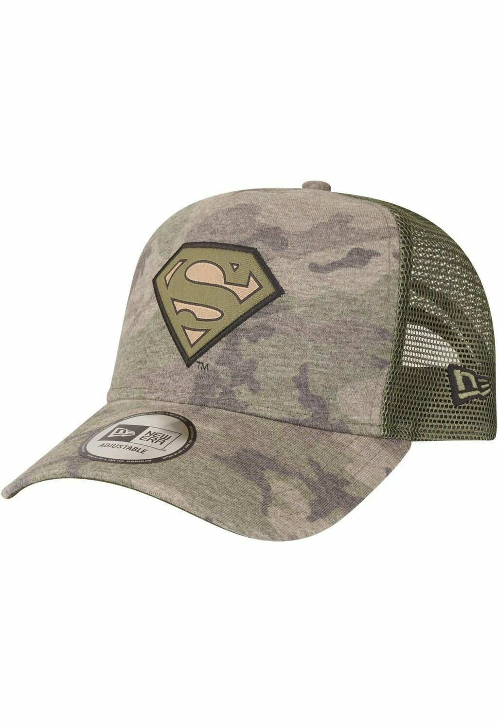 

Бейсболка AFRAME TRUCKER SUPERMAN New Era, цвет wood camo